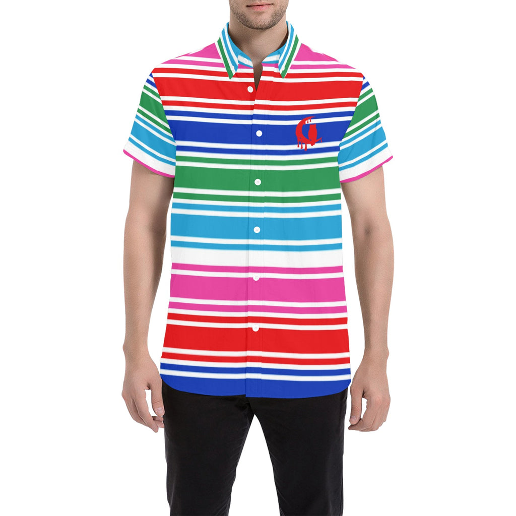 CHUCKY F Men's All Over Print Short Sleeve Shirt (Model T53)