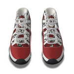 RED ROSES Men's High Top Basketball Shoes