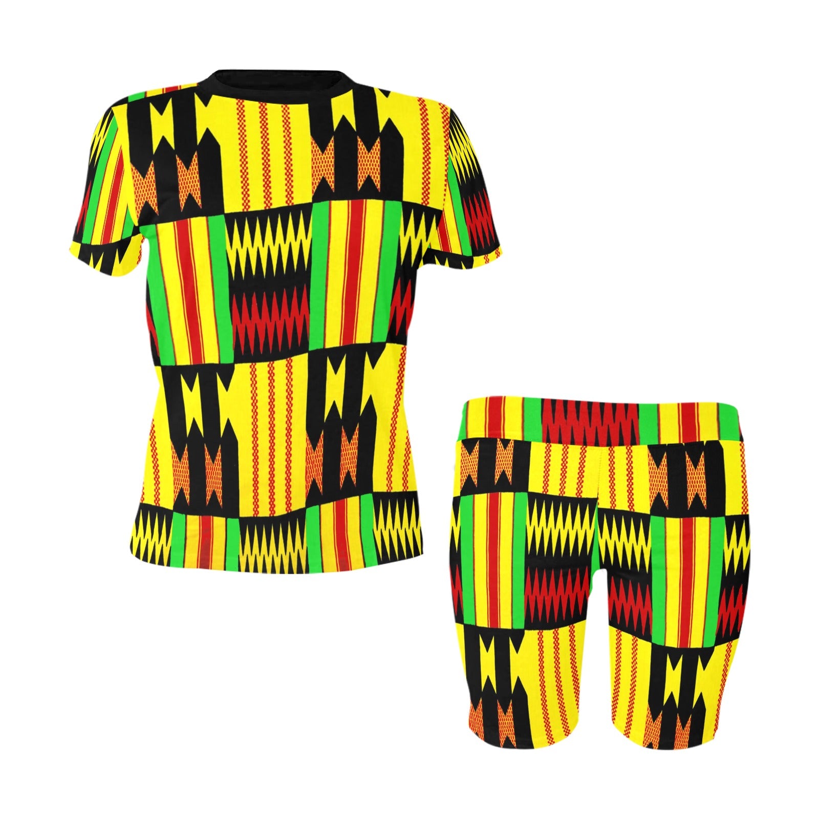 KENTE FARI Women's Short Yoga Set