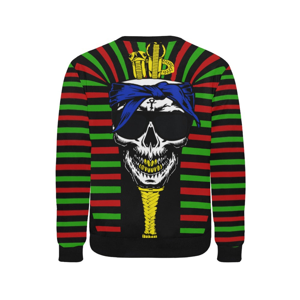 RBG C SKULL Men's Rib Cuff Crew Neck Sweatshirt
