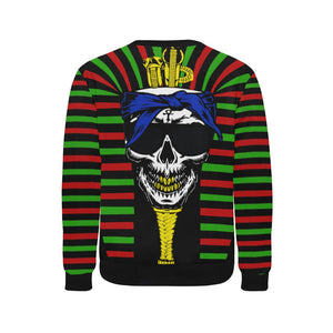 RBG C SKULL Men's Rib Cuff Crew Neck Sweatshirt