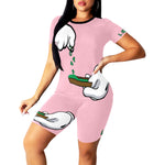 BURN THE OPPS Women's Short Yoga Set