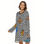 BUTTERFLY Women's Loose Crew Neck Dress