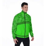 BANDANA VIRAL GREEN Stand Collar Jacket