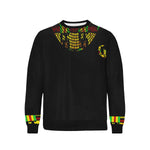 KENTE RAS STRASS Men's Rib Cuff Crew Neck Sweatshirt