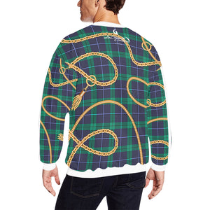 PLAID IN GOLD All Over Print Crewneck Sweatshirt for Men
