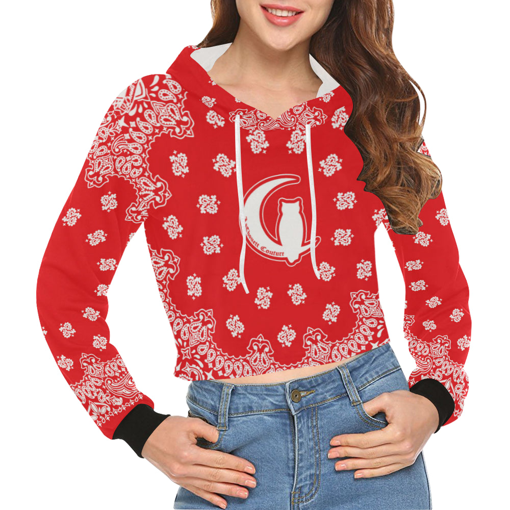 BANDANA Bs'UP All Over Print Crop Hoodie for Women