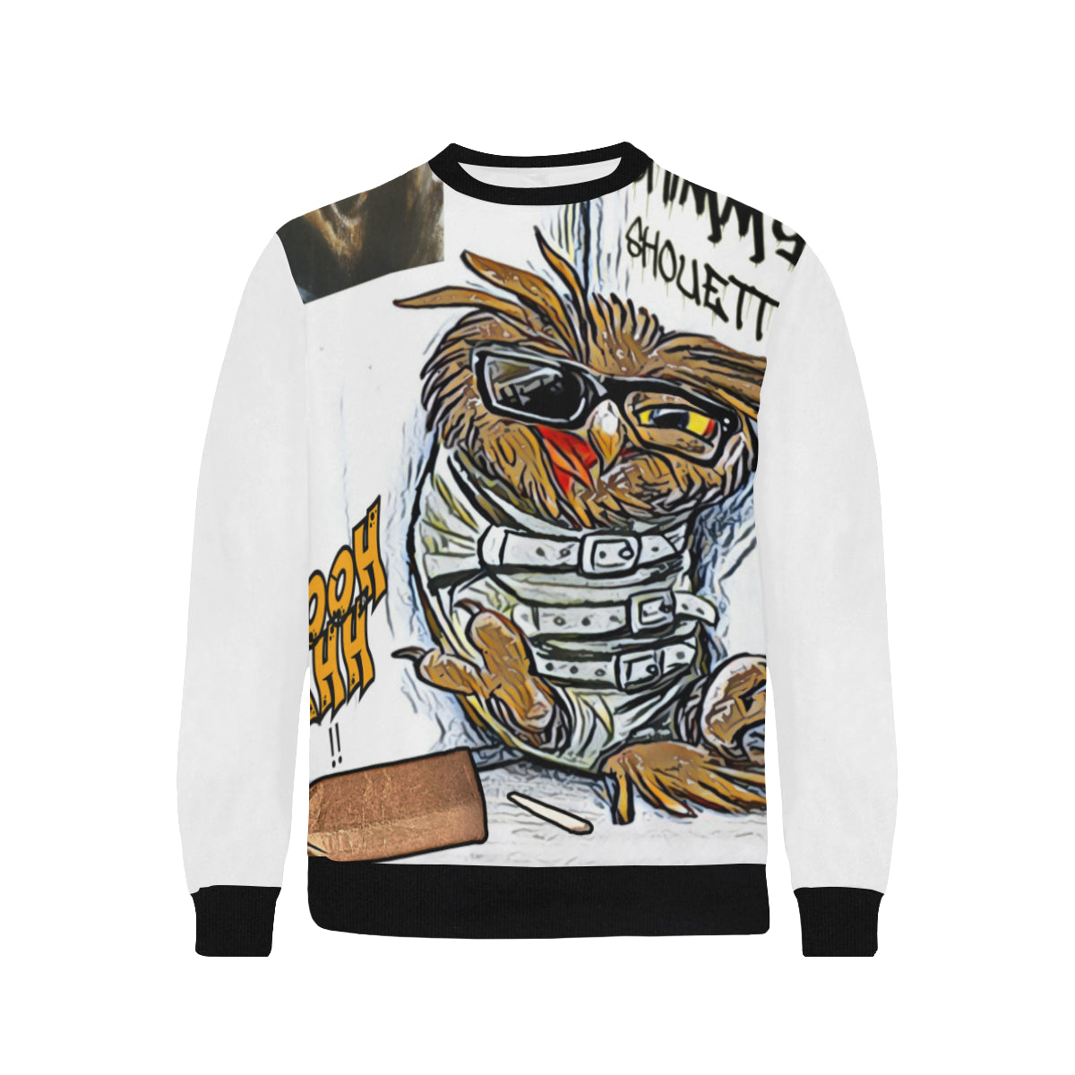 SHIMMY SHIMMY YA Men's Rib Cuff Crew Neck Sweatshirt