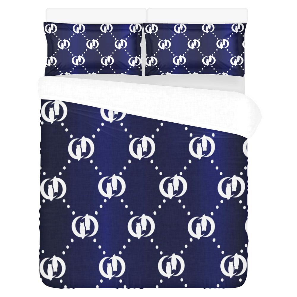 GOODY BLUE WHITE 3-Piece Bedding Set