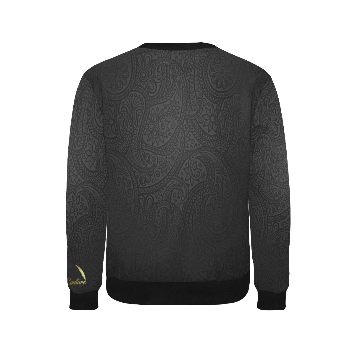LUXURY GANG BLACC Men's Rib Cuff Crew Neck Sweatshirt