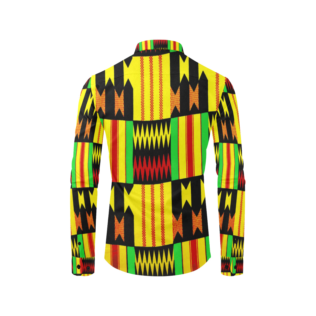 KENTE RASTA Men's All Over Print Casual Dress Shirt