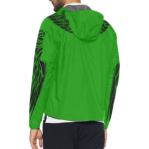 LCC WINGZ GREEN All Over Print Windbreaker for Unisex