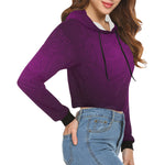 LUXURY PRPLE GANG All Over Print Crop Hoodie for Women (Model H22)