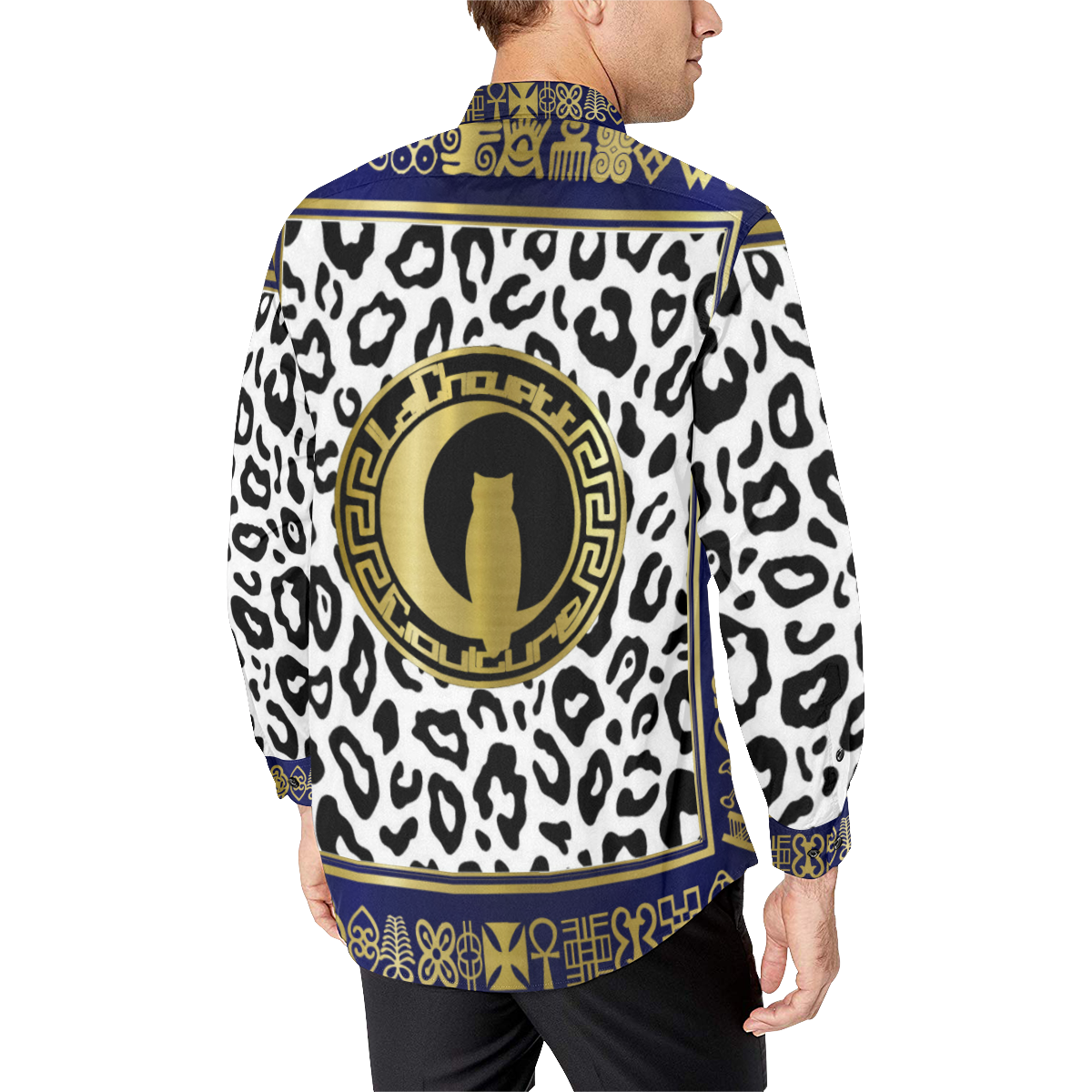V.I.P Men's All Over Print Casual Dress Shirt
