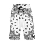 BANDANA WHT Men's All Over Print Casual Shorts