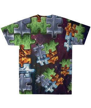 4 Elements Puzzle Sublimation T-Shirt Sublimation Tee