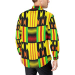 KENTE RASTA Men's All Over Print Casual Dress Shirt