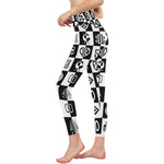 ADINKRA PUZZLE  High-Waisted Leggings