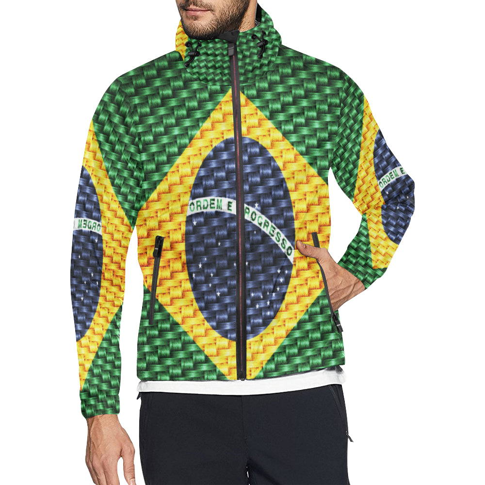 BRASIL FLAG All Over Print Windbreaker for Unisex