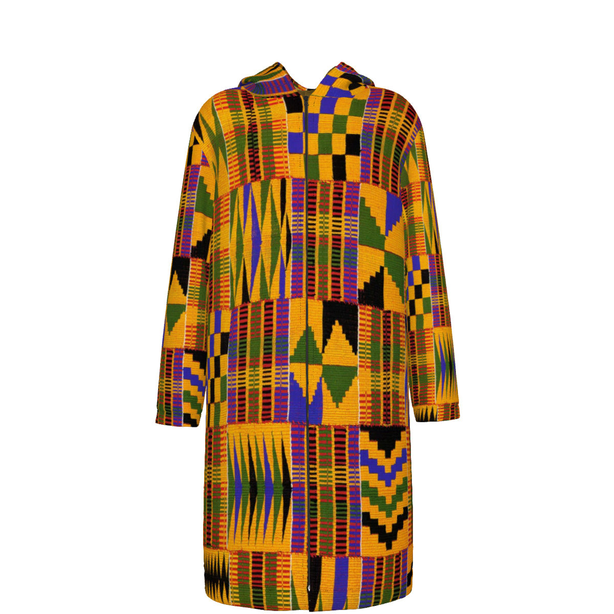KENTE OG All-Over Print Long Fleece Windbreaker