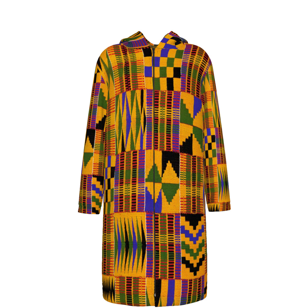 KENTE OG All-Over Print Long Fleece Windbreaker