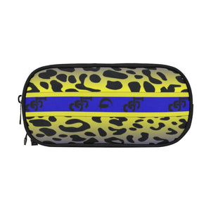 JAGUAR SKIN BLUE Pencil Pouch/Large