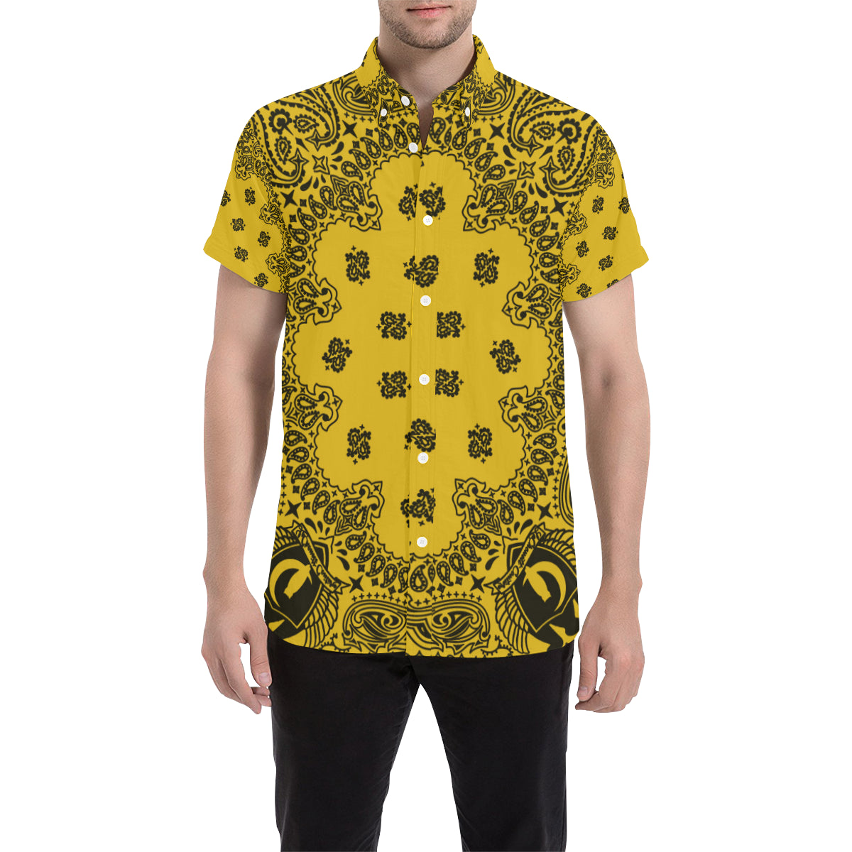 BANDANA LK Men's All Over Print Short Sleeve Shirt