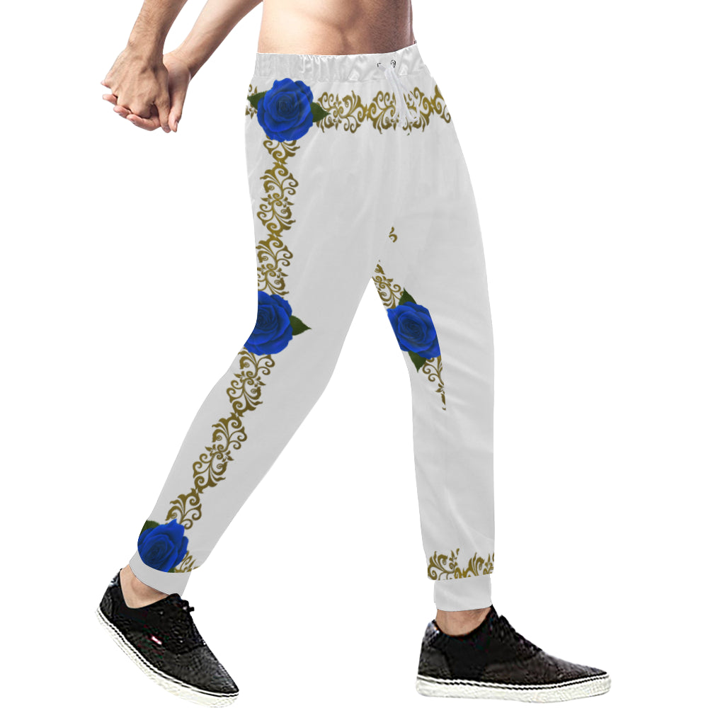 BLUE ROSES Men's All Over Print Sweatpants