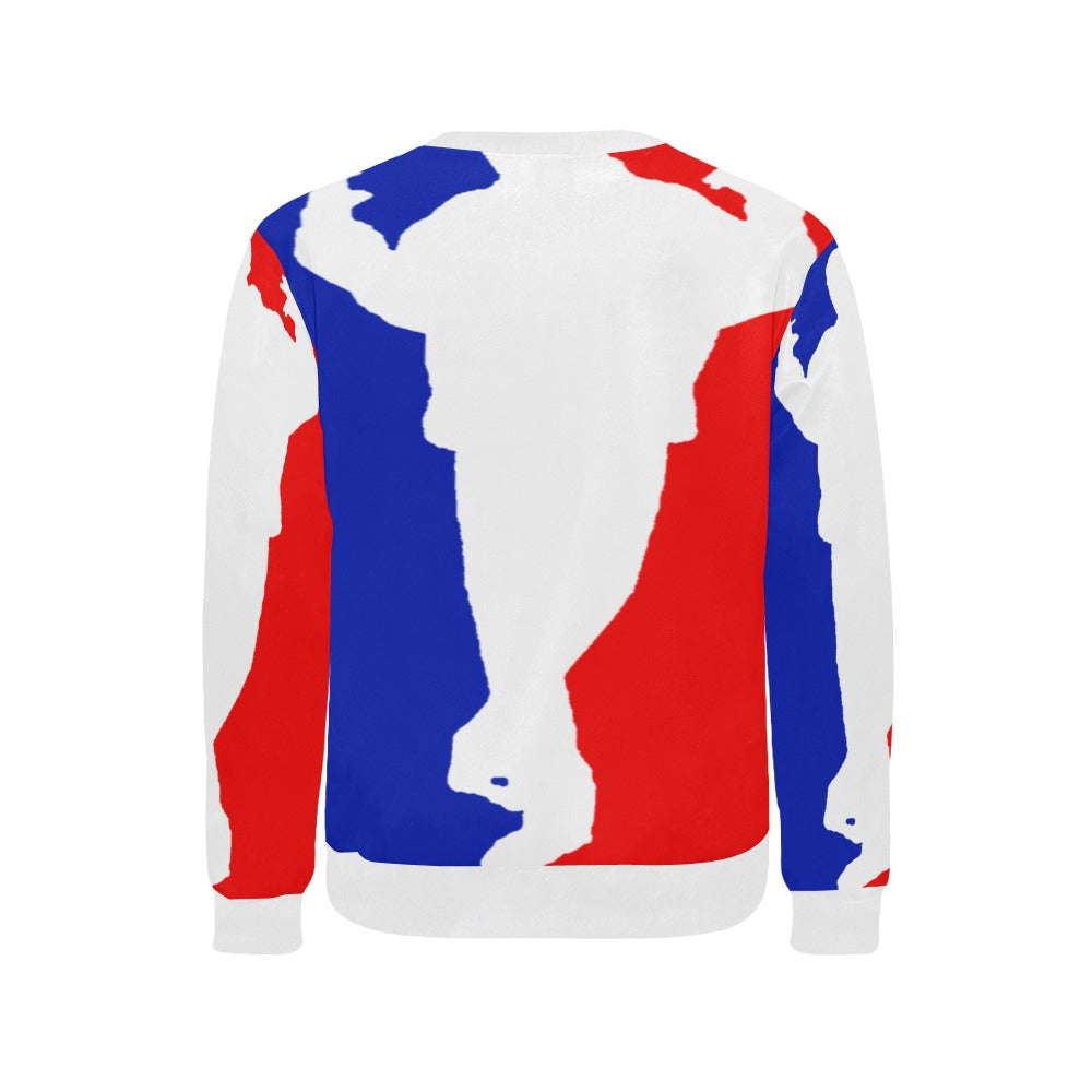 WESTSIDE Men's Rib Cuff Crew Neck Sweatshirt