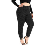 JAGUAR SKIN Plus Size High Waist Leggings