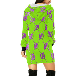 GOODIE GP All Over Print Hoodie Mini Dress