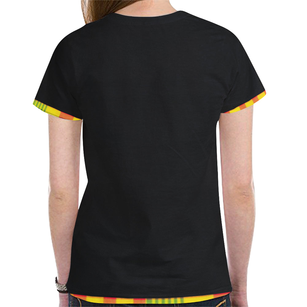 MADRAS BLING New All Over Print T-shirt for Women (Model T45)