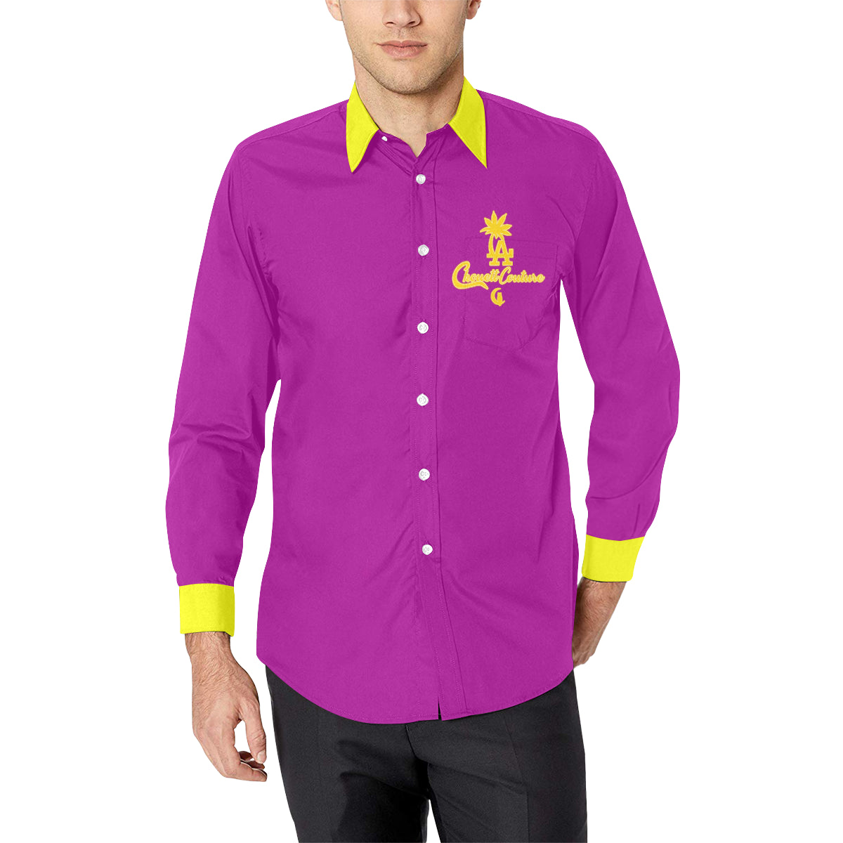 LCC FORNIA Men's Casual Dress Shirt