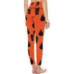 DRILLIN ORANGE All Over Print High-Waisted Leggings