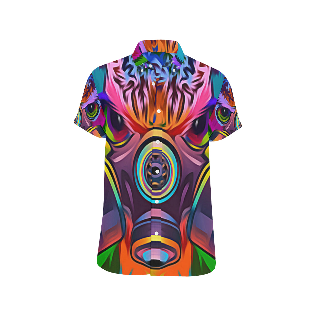 COLORING OWL Men's All Over Print Short Sleeve Shirt