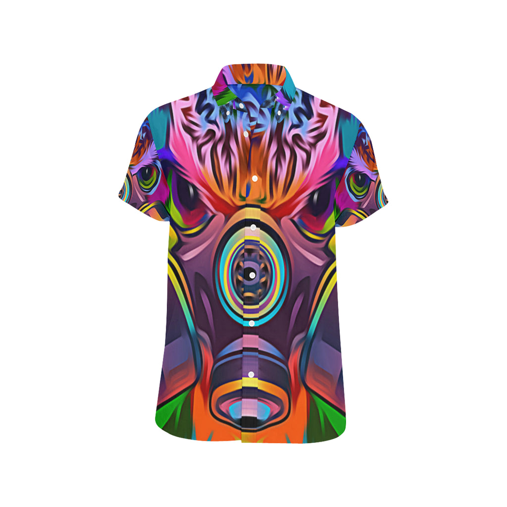 COLORING OWL Men's All Over Print Short Sleeve Shirt