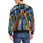 BLUEDROID Men's Rib Cuff Crew Neck Sweatshirt
