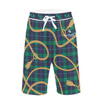 PLAID IN GOLD Men's All Over Print Casual Shorts