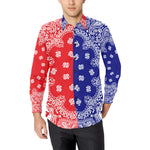 BANDANA UNITY Men's All Over Print Casual Dress Shirt