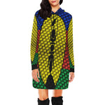 NOUVELLE CALEDONIE FLAG All Over Print Hoodie Mini Dress