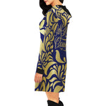 GORGIOUS LEAF BLGLD All Over Print Hoodie Mini Dress