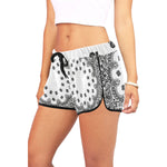 BANDANA WHT Women's All Over Print Relaxed Shorts