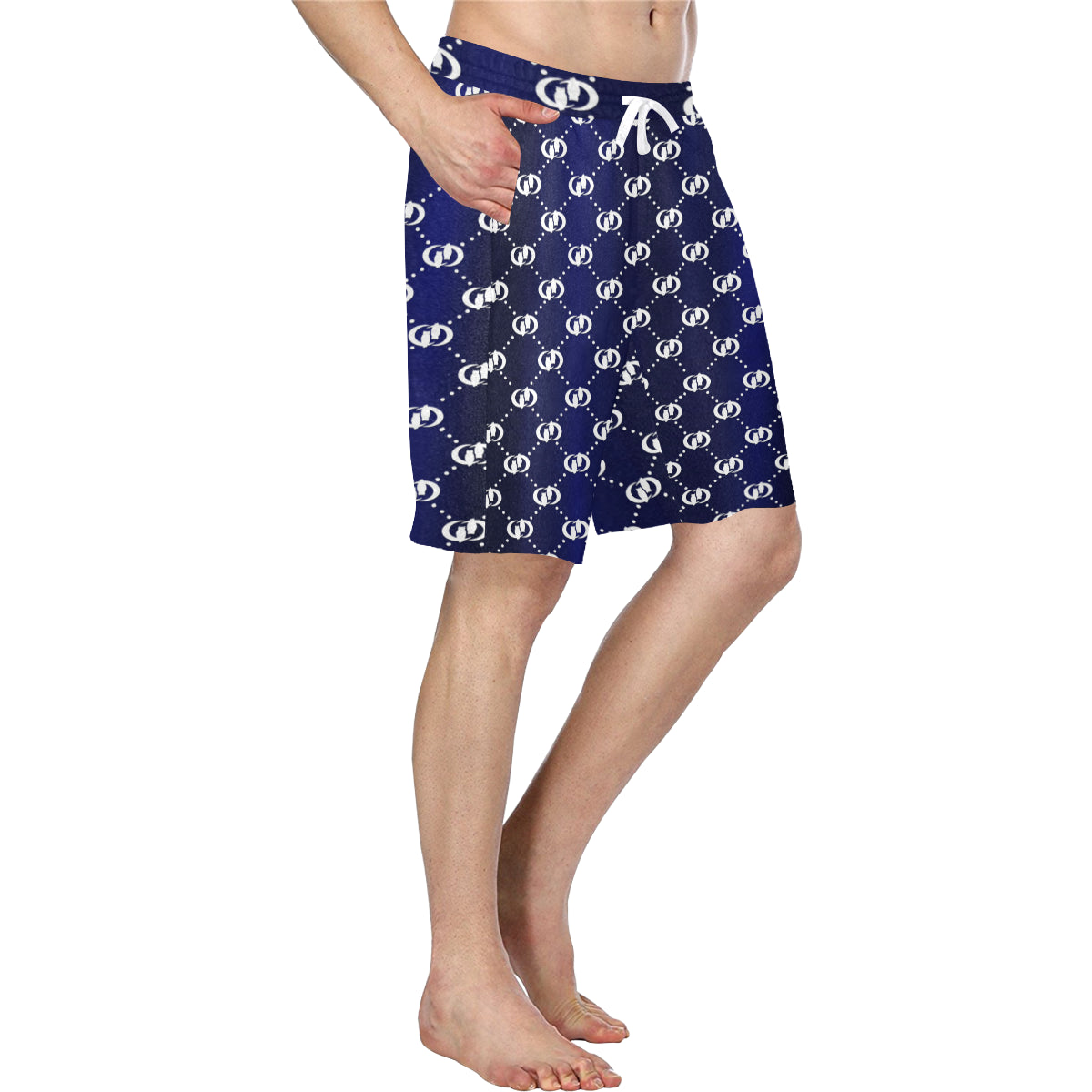 EXCELLENCE BLWHT Men's All Over Print Casual Shorts