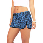 PANTHER BLUE SKIN Women's All Over Print Relaxed Shorts