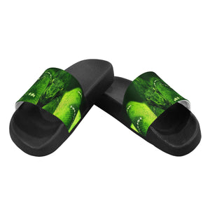 GREEN SNAKE Men's Slide Sandals (Model 057)