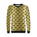 EXCELLENCE GLDBLCC Women's Rib Cuff Crew Neck Sweatshirt (Model H34)