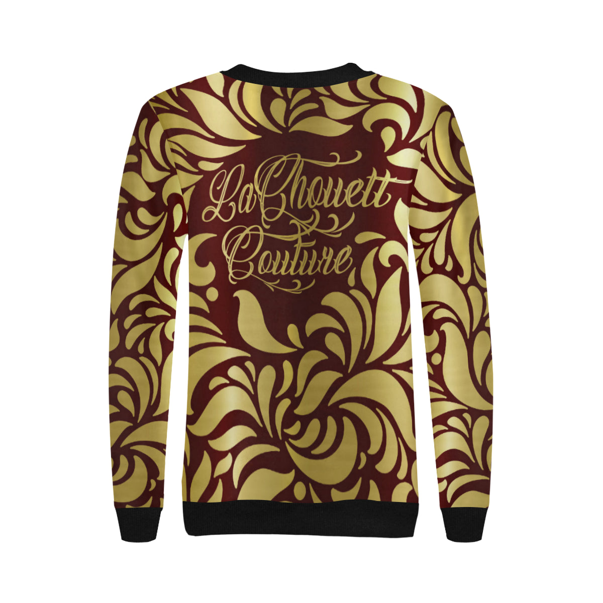 GORGIOUS LEAF BRDX Women's Rib Cuff Crew Neck Sweatshirt (Model H34)