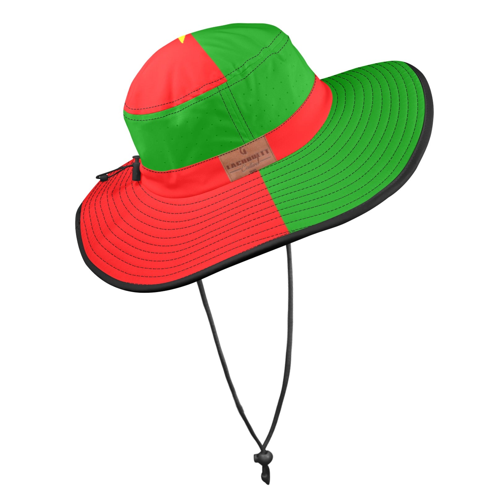 BURKINA FASO FLAG Wide Brim Bucket Hat