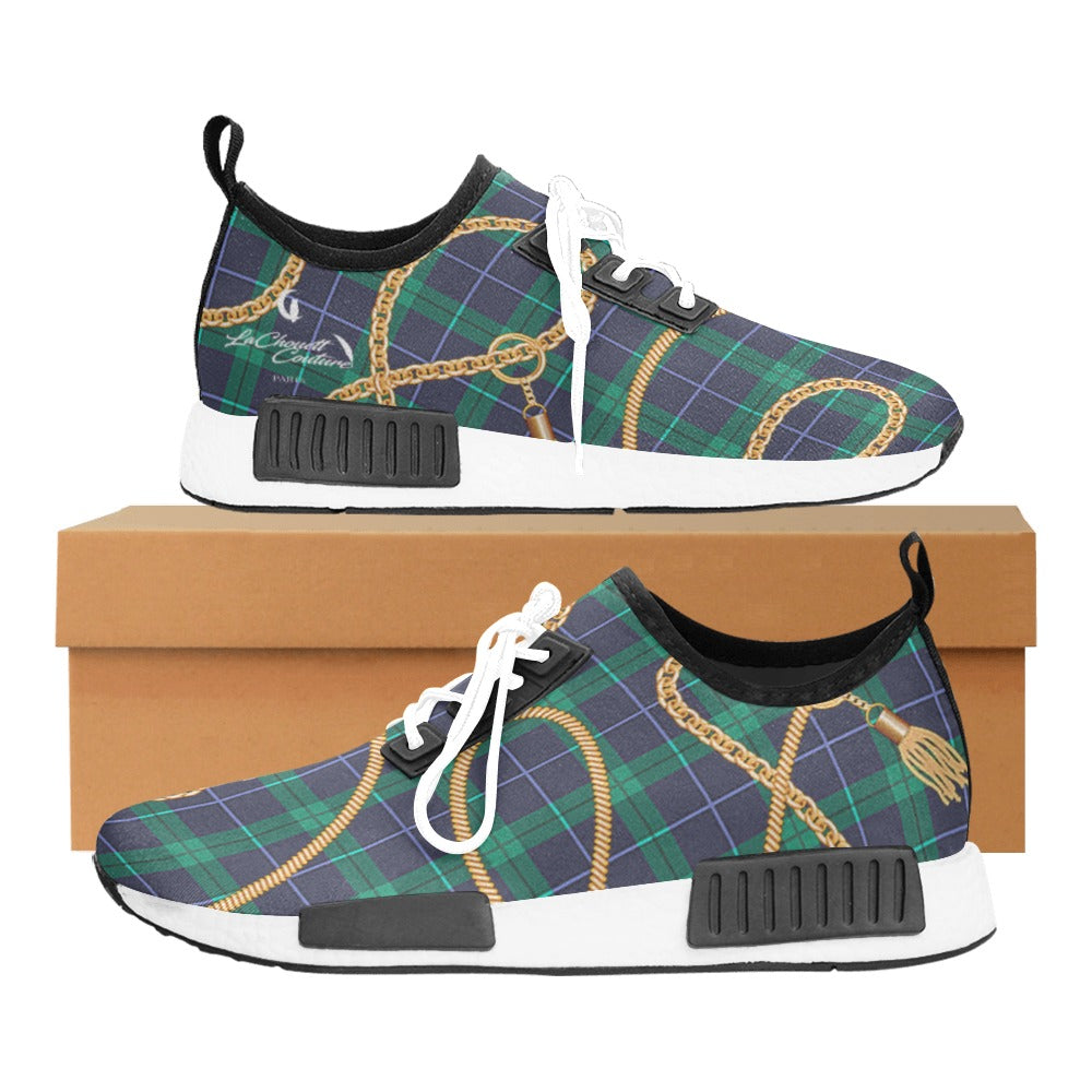 PLAID IN GOLD Women’s Draco Running Shoes (Model 025)