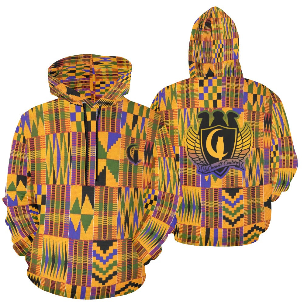 KENTE ATEF All Over Print Hoodie for Women (USA Size)
